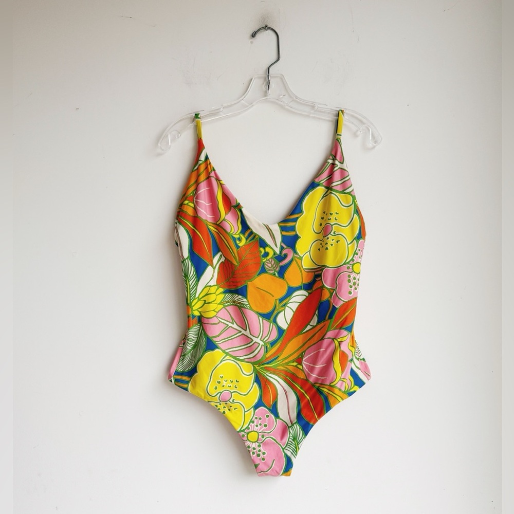 J. Crew Floral One Piece Swimsuit - Multicolor